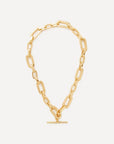 large rectangle link necklace on a white background