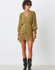 Clelia Long Sleeve Mini Dress full body front