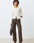 Gamira Gathered Button Cardigan full body front