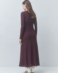 Calixt Dress back and partial side view on model