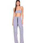 Stripe Swim Bandeaux and matching pant, front