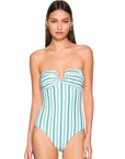 Swim Stripe V Wire One Piece