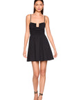 Square Wire Sweetheart Flare Dress full body front view