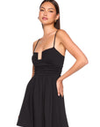 Square Wire Sweetheart Flare Dress close up side view