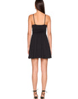 Square Wire Sweetheart Flare Dress full body back view