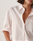 The Pixie Shirt close up front view on model