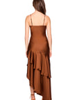 Satin Ruffle String Dress back