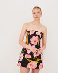Ines Strapless Mini Dress front view on model