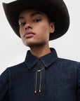 Rodeo Slider Necklace on model