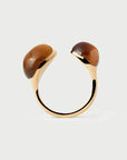 Tiger Eye Gravity Ring close up