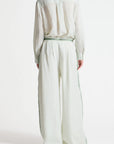 Lanette Pinstripe Blouse and Wilson Pinstripe Pant back
