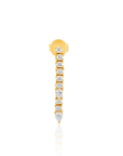 Single Diamond Teardrop Fringe Earring front