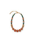 granada necklace on white background