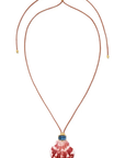 Dolce Mare Teal Shell Cord Necklace by itself