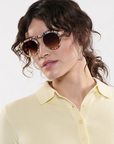 Krewe Cameron Gelato Sunglasses on heart face shape