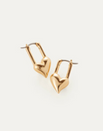 Jenny Bird Padlock Heart Earrings by itself