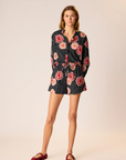 Natalie Martin Jasper Poppy Print Short front view