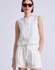 Apiece Apart Godet Button Tank front view