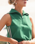 Greylin Weston Sleeveless Athletic Half Zip close up, outside
