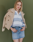 Agolde V Waist Mini Skirt front