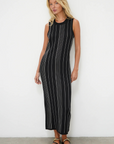 LNA Keily Stripe Tank Dress front view
