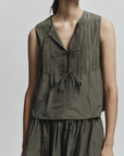 Saint Art Nina Tie Front Top top tie untied