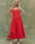 The Great the Day Break Dress Hot Red front