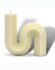 Davie Ocho 70s Candle Beeswax Soy in White full view