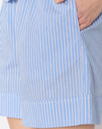 Berenice Pselin Stripe Pull on Short pocket detail