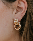Mod + Jo Olsen Convertible Hoops on ear