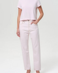 Agolde 90s Mid Rise Straight in Cosmos full body front