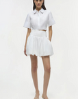 Simkhai Pippa Bubble Mini Skirt front
