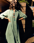 Xirena Boden Dress in Sage Leaf front