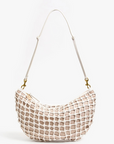 Clare V Lune Knot Woven Leather Bag front