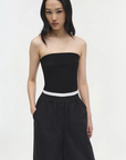 Simkhai Nicole Tube Top Black close up front