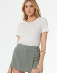 YFB Caro Wrap Skort in Sage front