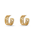 Lele Sadoughi Greek Key Hoop Earring by itself