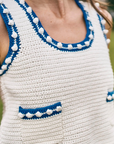 Hunter Bell Clover Sweater Tank close up