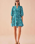 Omika Wren Print Mini Dress front