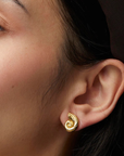 Lele Sadoughi Nautilus Shell Stud Earring on ear