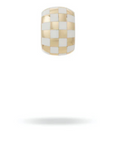 Adina Reyter White Ceramic Checker Big Bead close up