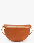 Clare V Grande Fanny Cuoio Perf front