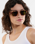 Krewe Colton Hawksbill 12k Polarized on heart face, female model