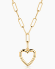 Thatch Open Heart Necklace by itself
