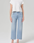Agolde Harper Crop in Formula front full body