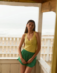 Velvet Jaden Woven Linen Short front view