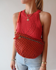 Greylin Jhayna Knit Crochet Halter with bag