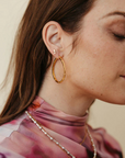 Sierra Winter Muse Hoop Earring on model