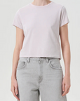 Agolde Adine Shrunken Tee in Rosewater front