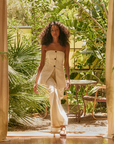 Simon Miller Bloo Linen Pant Pinstripe outside